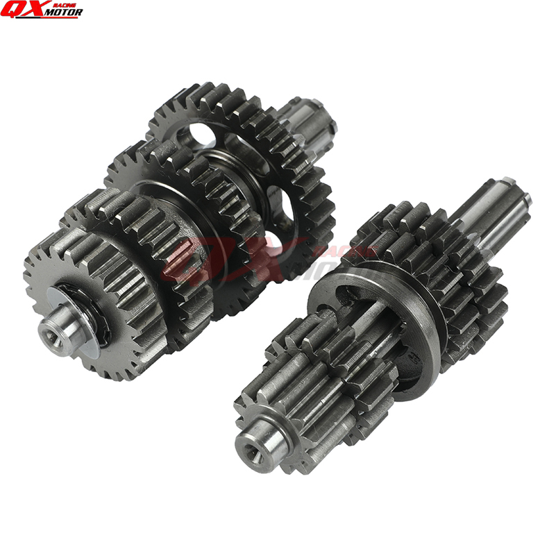 Gearbox Motorcycle - 125ccオートバイ伝達ギアボックスメインカウンターシャフトassy lifan 125 1P52FMI水平エンジンkayo bseダートピットバイク