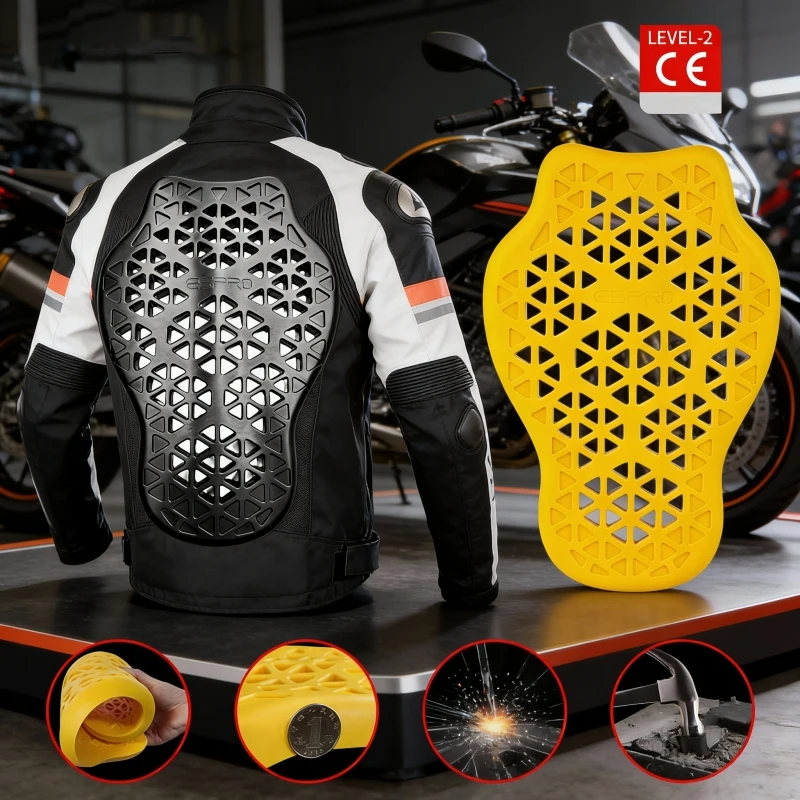 Motorcycle Gear For Woman - オートバイ用保護具セット：背中、肩、肘プロテクター5個；膝と腰プロテクター4個の安全パッド
