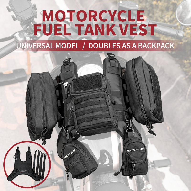 Motorcycle Gear Online - Sfk-オートバイオイルタンクベスト、多機能バイクライディングギア、防水、滑り止め、固定バッグ、吊り下げ、オブジェクトの取り付け