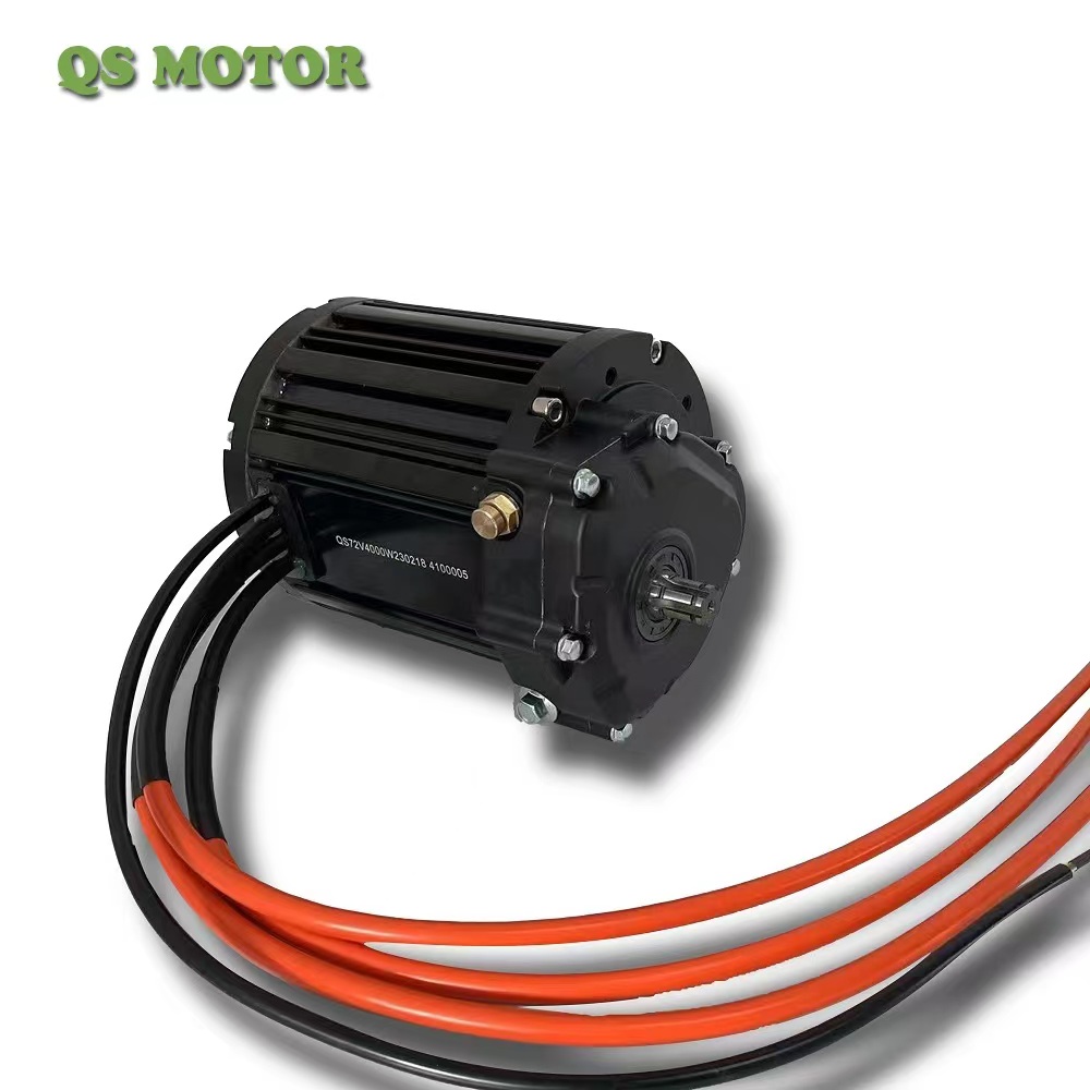 Gearbox Motorcycle - QS 138 V3 90H 4000W高トルク電動バイクモペットEV PMSMミッドドライブモーター（内蔵ギアボックス付き）