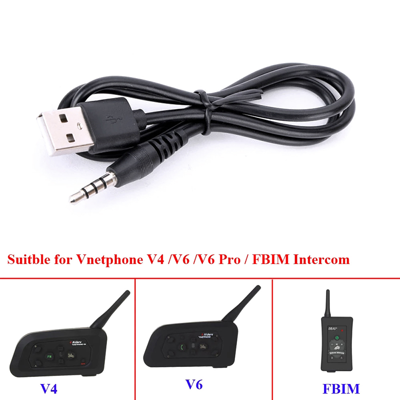 Intercom Headset Helmet - (BF06) 1pc ヘルメットインターホン USB 充電 EJEAS