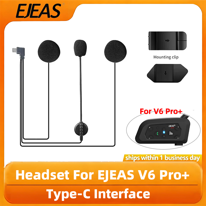 Intercom Headset Helmet - オリジナルイヤホン EJEAS V6 PRO+ ヘルメットインターコムヘッドセット用 スピーカーマイク付き