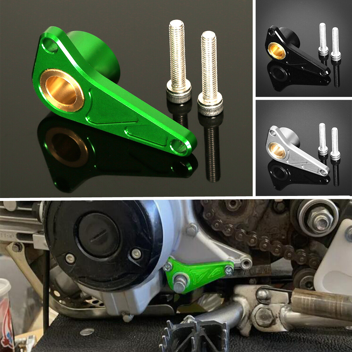 CNC オートバイ左ギアシフトシャフトブレースサポートカワサ - Motorcycle Gear Holder のレビューと価格