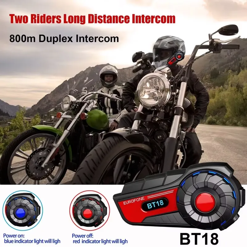 BT18 オートバイヘルメットインターコム IP67 防水ワ - Intercom Headset Helmet のレビューと価格