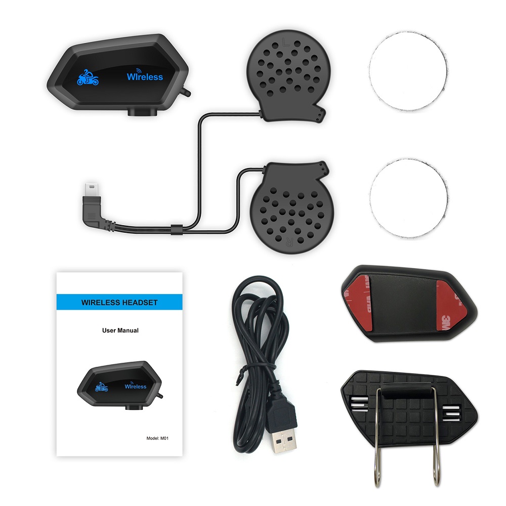 オートバイのヘルメット用のBluetooth 5.0付きワイ - Intercom Headset Helmet のレビューと価格