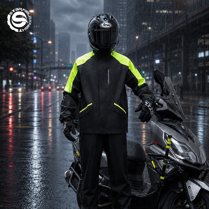 男女兼用レインスーツジャケット＆パンツ 反射材付きバイク用レ - Motorcycle Gear For Woman のレビューと価格
