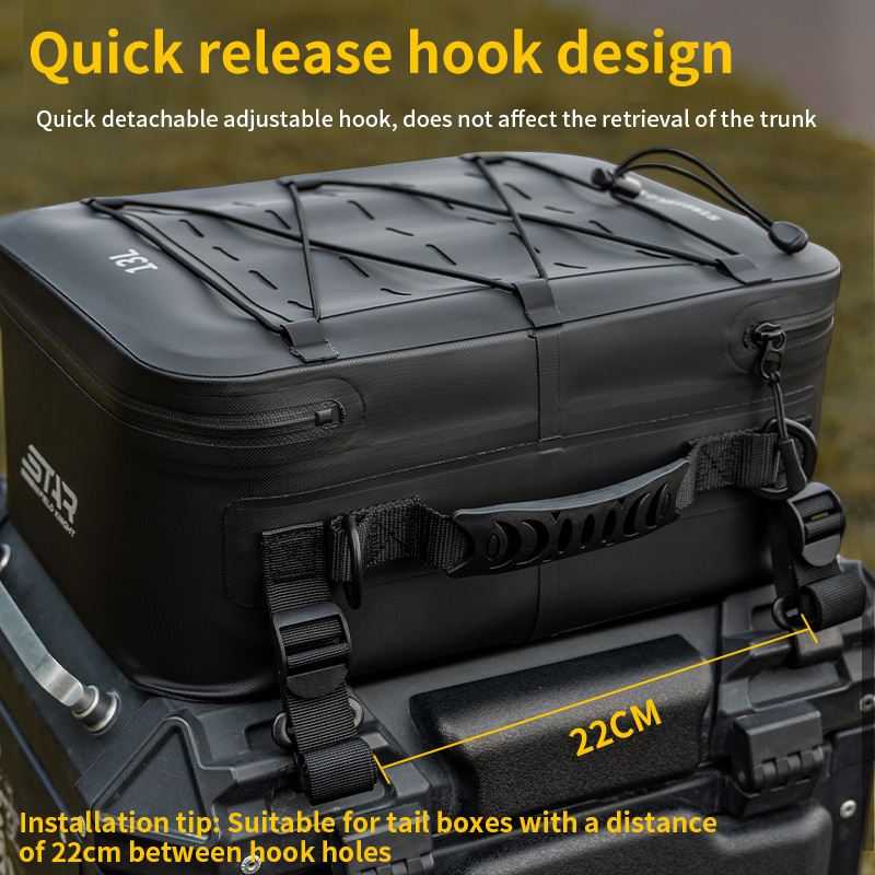 SFKユニバーサル13Lブラックバイクバッグ防水リアシートア - Motorcycle Gear Hub のレビューと価格