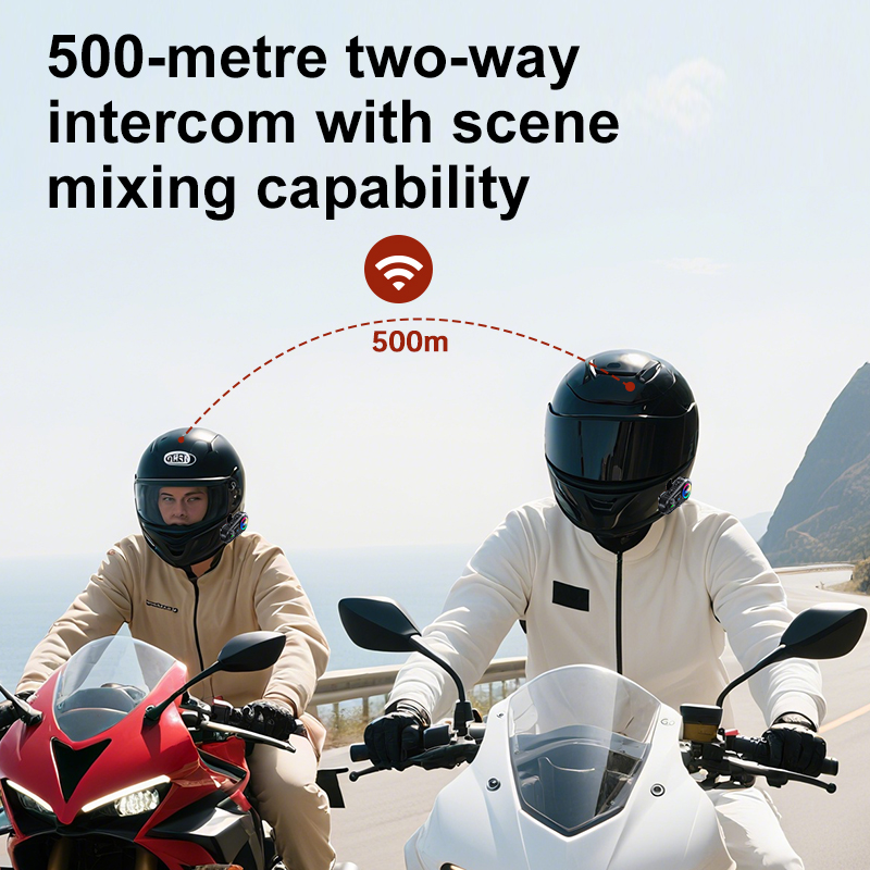 双方向500m Bluetoothインターコムラジオヘルメッ - Intercom Headset Helmet のレビューと価格