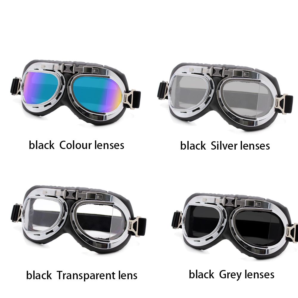 レトロヴィンテージパイロットゴーグルモーター保護具メガネオー - Motorcycle Gear Used のレビューと価格